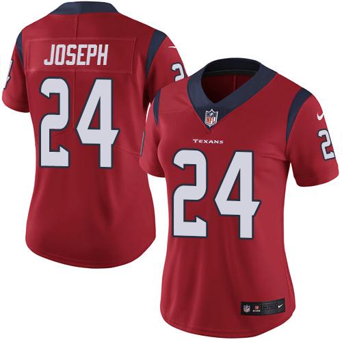Women Houston Texans 24 Joseph red Nike Vapor Untouchable Limited NFL Jersey
